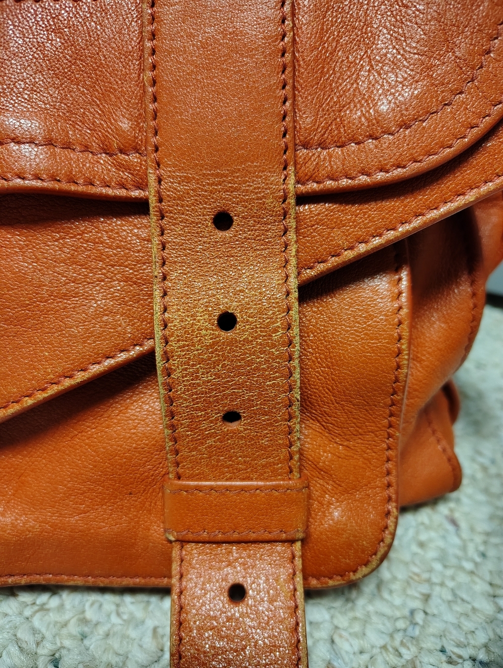 Proenza Leather Messenger Satchel | OS | Orange - Picture 12 of 12